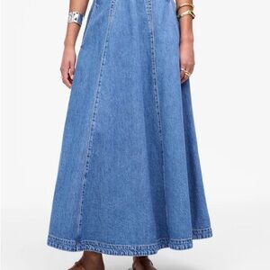 Madewell Denim  Maxi Skirt